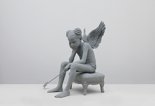 Hans Op de Beeck, Zhai-Liza (angel), 2024, polyester, polyamide, coating, 81 × 59 × 59 cm © Courtesy of the artist and TEMPLON, Paris - Brussels - New York