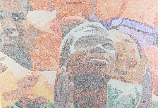  Alioune Diagne, La prière, 2023, Acrylique sur toile, 200 x 180 cm