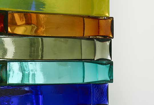 Sean Scully, Venice Stack, 2020, verre de Murano, 270 x 108 x 108 cm (détail)